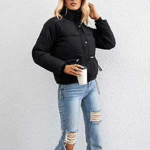 Chaqueta de Invierno para Mujer, Talla Grande, Estilo 2026, Transpirable, Impermeable, Reversible, Lisa, Corta, de Piel de Oveja - Product Image 2