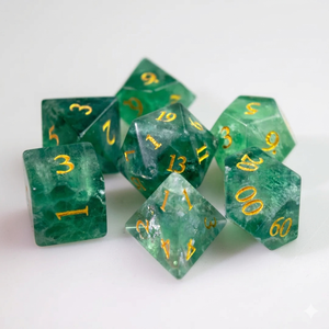 High quality stone <b>dice</b> Green Fluorite natural crystal reiki healing gemstones Engraved stone custom <b>dice</b> <b>set</b> Vikings crystal - Product Image 3