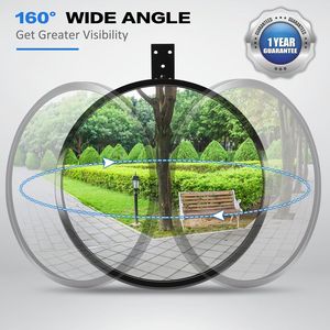 12 Specchi di Sicurezza Convessi Regolabili, Specchi di Sicurezza Curvi in Acrilico per Interni/Esterni con Supporto di Sicurezza Convesso - Product Image 6