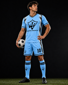 Tenue de football respirante : Ensemble maillot et short personnalisable avec logo, directement de l'usine, pour équipes de compétition - Product Image 1
