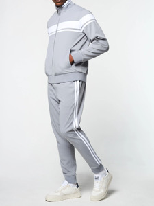 Men’s <b>Retro</b> Stripe <b>Tracksuit</b> Set Premium Full Zip Sportswear <b>Tracksuit</b> for Men Slim Fit Athletic Track Suit Outfit Custom Logo - Product Image 5