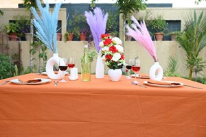 100% Cotton High Quality Bright White Rectangular <b>Table</b> Cloth <b>Wedding</b> Outdoor Party <b>Decoration</b> <b>Top</b> Selling Solid Color Products - Product Image 2