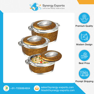 India's Top Supplier Selling Highest Quality Casseroles 3 pcs Set with Inner - <b>Stainless</b> <b>Steel</b> and Outer - Virgin Plastic - Product Image 2