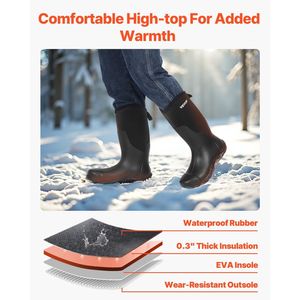 Scarpe da Lavoro Leggere e Impermeabili per Uomo - Stivali in Gomma con Punta in Acciaio per Pesca e Protezione dalla Pioggia - Product Image 4