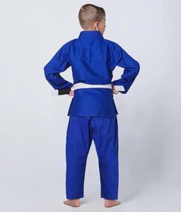 Kimono de judo bleu pour garçons, 100% coton respirant, coupe classique pour les enfants, pratique des arts martiaux - Product Image 6
