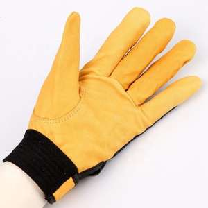 Fabricants directs d'usine, gants de travail en cuir de qualité supérieure, couleurs et designs demandés par les clients, gants de travail en cuir résistants. - Product Image 4