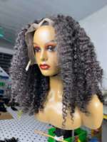 Perruque 100% Cheveux Humains Vietnamiens Bouclés, Densité 200, Super Double Drawn, Vierge, Cuticules Alignées, avec Closure Frontale