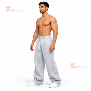 Custom Logo Men's Sports Joggers Sweatpants New Style Baggy Gym Wear Casual Mid Waist Straight Pattern Sweat <b>Pants</b> - Product Image 2