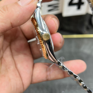 Relojes Mecánicos de 41 mm, Automáticos, de Metal, con Bisel Acanalado Dorado, Esfera Negra con Diamantes, Reloj de Lujo para Hombre, Oro Amarillo, Diamante Moissanita - Product Image 4