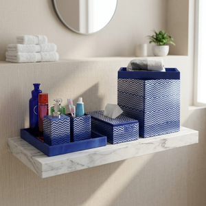 Designer Transparent Glass Bathroom Set Durable Thick Glass Soap Dispenser <b>Toothbrush</b> <b>Holder</b> Tumbler Soap Dish Luxury Washroom - Product Image 5