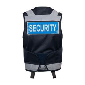 Gilet de sécurité haute visibilité ANSI Classe 3 pour géomètres, en polyester et maille sergé, avec fermeture à boutons-pression, poche frontale et œillets. - Product Image 3