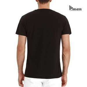 เสื้อยืดคอกลมแขนสั้นสีดำสำหรับผู้ชายจาก RELEVO INDUSTRIES ทรงโอเวอร์ไซส์ ผ้าฝ้ายเนื้อนุ่ม สไตล์ลำลอง ลายกราฟิกวินเทจแบบ Tie-Dye - Product Image 3