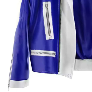 Vêtements de sororité grecque personnalisés ZPB, veste en simili cuir pour femmes avec logo grec brodé, style Marlin Brando, pour les acheteurs en gros B2B - Product Image 2
