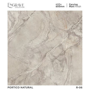 Carreaux de porcelaine à surface sculptée 24x24, créés pour offrir un confort tactile, une texture structurée et une harmonie raffinée au sol. - Product Image 1