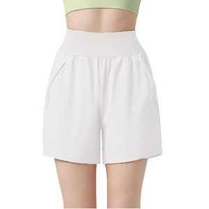 Shorts Deportivos para Mujer, Transpirables, de Cintura Alta, con Logotipo, para Correr al Aire Libre, Ventilación Tropical - Product Image 1