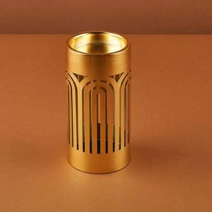 Gold Finished Metal Mabkhara Modern Arch Filigree Design Bulk Saudi Arabian <b>Bakhoor</b> Burner Majlis <b>Oud</b> Dakhoon Holder Censer - Product Image 1
