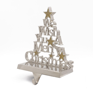 Merry Christmas Stocking <b>Hanger</b> Decorative Christmas Stocking Holder for Fireplace Mantel Holiday Home Decor Festive Display - Product Image 1