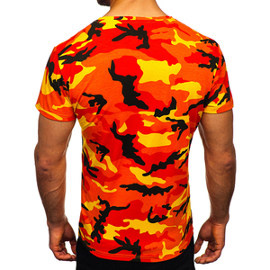 Camiseta de manga corta con estampado de camuflaje, de secado rápido, cuello redondo, para hombre, para gimnasio, camping y actividades al aire libre, peso 120 gramos. - Product Image 2