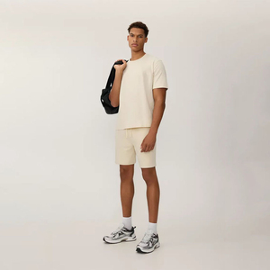 Ensembles décontractés pour hommes : T-shirt à manches courtes + short uni, ensemble court tendance pour hommes avec poches, prix avantageux - Product Image 1