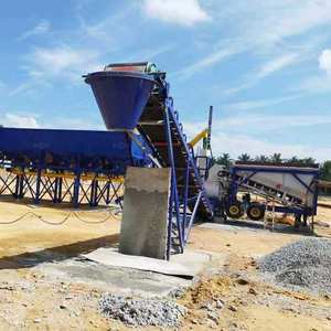 NUEVO ORIGINAL Planta Dosificadora de Concreto Móvil Compacta Tipo 20m³/h sobre Ruedas con Instrumentos - Product Image 2