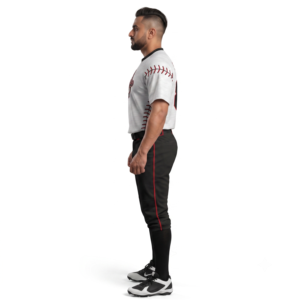 T-shirt de baseball personnalisé par sublimation pour adultes, anti-humidité, respirant, avec nom d'équipe, numéro et nom du joueur, OEM 100% - Product Image 2