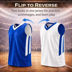 Camisetas de Baloncesto Reversibles Personalizadas para Hombre, Camisetas Deportivas de Malla sin Mangas, Uniformes de Entrenamiento para Equipos - Product Image 5