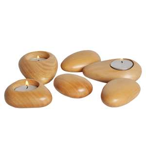 Wooden <b>Tea</b> Light Holder for Home Decoration Handcrafted <b>Candle</b> Stand for Living Room Diwali Festive Decor - Product Image 5