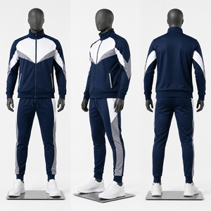Conjunto Deportivo Personalizado para Hombre con Sudadera con Cremallera Completa, Pantalones Deportivos de Poliéster Premium, Ropa Deportiva para Gimnasio y Running, OEM, ODM, Marca Privada - Product Image 4