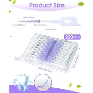 220 Pezzi Spazzolini Interdentali in Silicone Morbido con Filo Dentale per una Pulizia Efficace dei Denti - Product Image 3