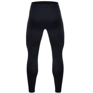 Men Compression <b>Pants</b> Full Length Solid Color <b>Spandex</b> Nylon Elastic Waistband - Product Image 3