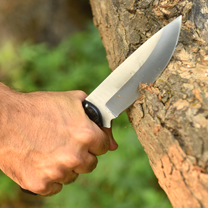 Stainless Steel Hunting Fixed Blade Knife Industrial Grade Full Tang Drop Point Bevel <b>Edge</b> 8-Inch Overall Knives - Product Image 4