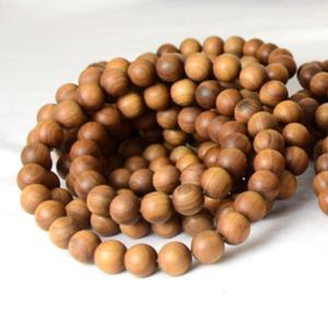 ลูกปัดไม้จันทน์ขนาด 8 มม. สำหรับทำเครื่องประดับ ลูกปัดแบบหลวม - Product Image 1