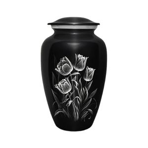 Urna Grande de Metal para Cenizas Humanas, Tamaño Adulto - Urna de Cremación Grande de 200 Pulgadas Cúbicas - Recipiente Funerario Extra Grande para Cenizas de Adultos - Product Image 1