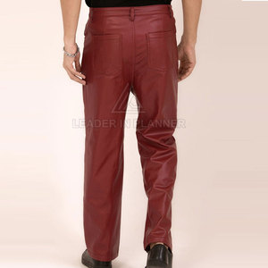 Pantalones de Cuero para Hombre de Alta Calidad al Por Mayor, Mejor Precio, Pantalones de Cuero con Logotipo Personalizado - Product Image 3