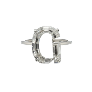 แหวนเพชร GIA IGI Certified DEF VVS VS เพชรเลี้ยงในห้องปฏิบัติการ ตัวอักษร G  ทองคำแท้และเงินแท้ 925 ดีไซน์โมเดิร์นแบบหนามเตยเดี่ยว - Product Image 1