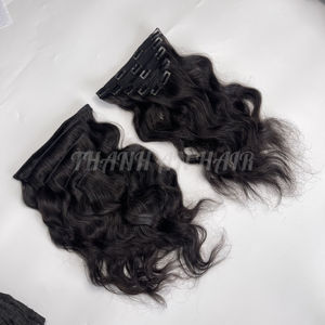 Haute qualité Remy pince à cheveux humains dans les Extensions de cheveux vietnamien doux soyeux Texture naturelle longue durée en gros - Product Image 6