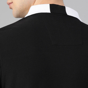 Chemise pour homme à manches courtes en coton tricoté respirant, coupe moderne décontractée, pour le bureau, avec poche - Product Image 5