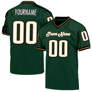 Maillot de football américain personnalisé pour homme, vert, manches courtes, impression sublimée, maille respirante, uniforme d'équipe, numéro 00 personnalisé - Product Image 5