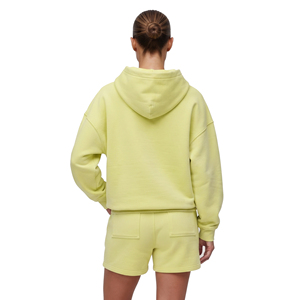 Ensemble de shorts amples en molleton de coton 450 avec fermeture éclair pour femme, broderie personnalisée, shorts en molleton de coton épais, deux pièces pour femme - Product Image 2