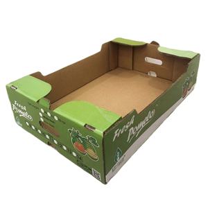 Boîte en carton ondulé pliable OEM, matériaux recyclés, imperméable, impression offset rectangulaire, revêtement UV, alimentaire, agriculture, industrie - Product Image 2