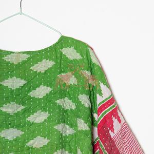 Nuevo Kimono Étnico Bohemio Multicolor Estilo Vintage Kantha, Chaqueta Kantha de Algodón Hecha a Mano - Product Image 6