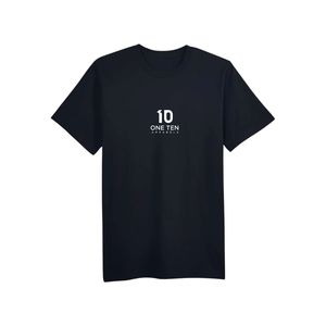 เสื้อยืดคอกลมแขนสั้นสีดำทรงโอเวอร์ไซส์ ผ้าฝ้ายพรีเมียม ใส่สบาย ระบายอากาศดี  เหมาะสำหรับสกรีนลาย  ขายส่ง รับผลิตแบบ OEM ODM - Product Image 4