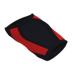Rodillera Tejida Negra y Roja Transpirable con Protección, Universal, Unisex, para Todas las Estaciones - Product Image 3
