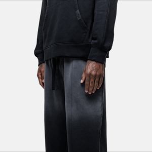 Pantalones Deportivos de Algodón Negro para Hombre, Cintura Elástica con Cordón, Corte Holgado Informal, Pierna Recta, Bolsillos Laterales, Transpirables, para Otoño - Product Image 4
