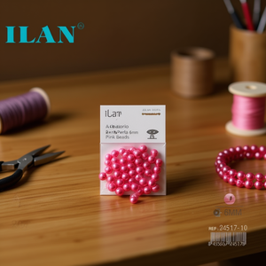 Perle di Vetro Rosa Ilan Abalorio 6mm 20g per Creazione di Gioielli - Product Image 3