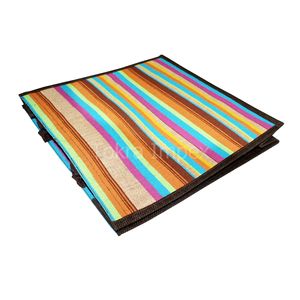Bolsa de Regalo Reutilizable Ecológica con Asas de Cuerda Acolchadas, Laminada en PP, Impresión a Todo Color con Rayas, Bolsa de Compras de Yute - Product Image 4