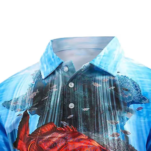 Maillot de pêche respirant à manches longues sublimé unisexe pour adultes UPF 50 Tissu DryFit à séchage rapide 100% polyester pour l'extérieur - Product Image 6