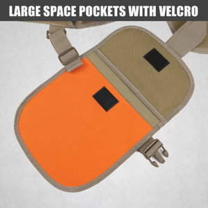 Gilet de chasse avec poches orange, équipement multifonctionnel pour l'extérieur, taille universelle, tissu Oxford - Product Image 4