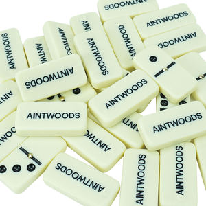 Juego de Dominó de Melamina con Logotipo Personalizado, Dominós Blancos Dobles Seis para Juegos de Mesa/Viajes/Fiestas - Product Image 1