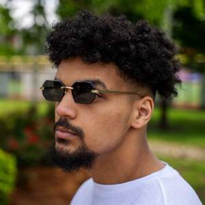 LMA New Arrivals Europe Fashion Men Gold Metal High Quality Black Lens Women Polygon Custom Shades <b>Rimless</b> <b>Sunglasses</b> 2024 - Product Image 1